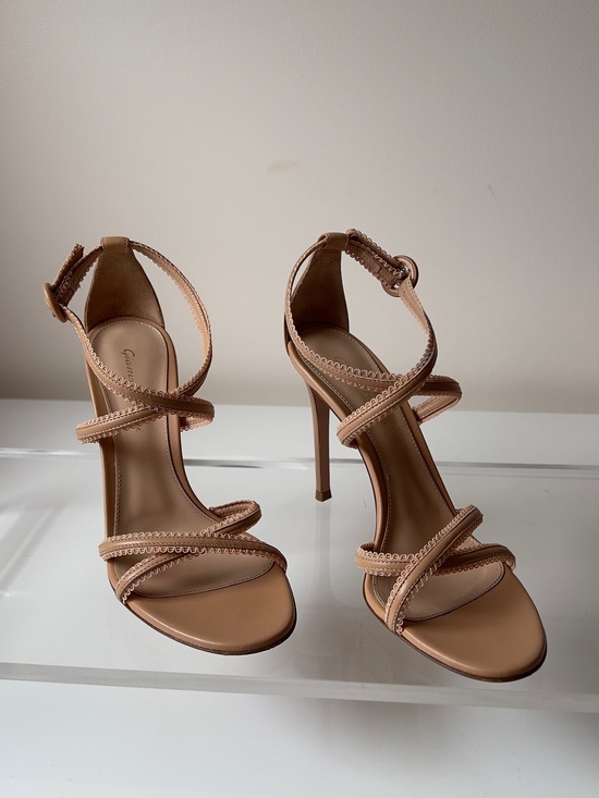 Gianvito Rossi Shoes - Gianvito Rossi Women’s Daphne Powder Strappy Heel. 37.5